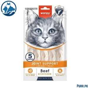 Wanpy Adult Cat Functional Creamy Lickable Treat – Beef & Chicken (Joint Support) 70 g Pouch