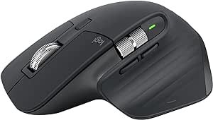 Logitech MX Master 3S - Wireless Performance Mouse with Ultra-Fast Scrolling, Ergo, 8K DPI, Track on Glass, Quiet Clicks, USB-C, Bluetooth, Windows, Linux, Chrome