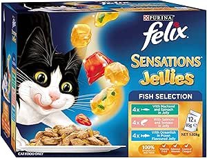 FELIX Sensations Wet Cat Food Fish Selection Jellies 60x85g