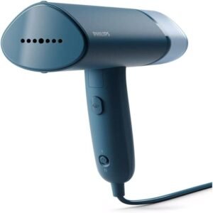 Philips 3000 Series Handheld Steamer - 1000W, 20 g/min Steam, Detachable 100ml Water Tank, Plastic Plate, Blue (STH3000/20)