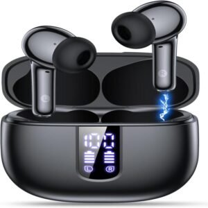Wireless Earbuds, Bluetooth 5.3 Headphones with HiFi Stereo Sound, 48H Playtime with LED Power Display Charging Case, IP6 Waterproof in-Ear Earphone with Mic for Sport